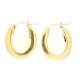 Pre Owned 9ct Half Hoop Earrings ZR955